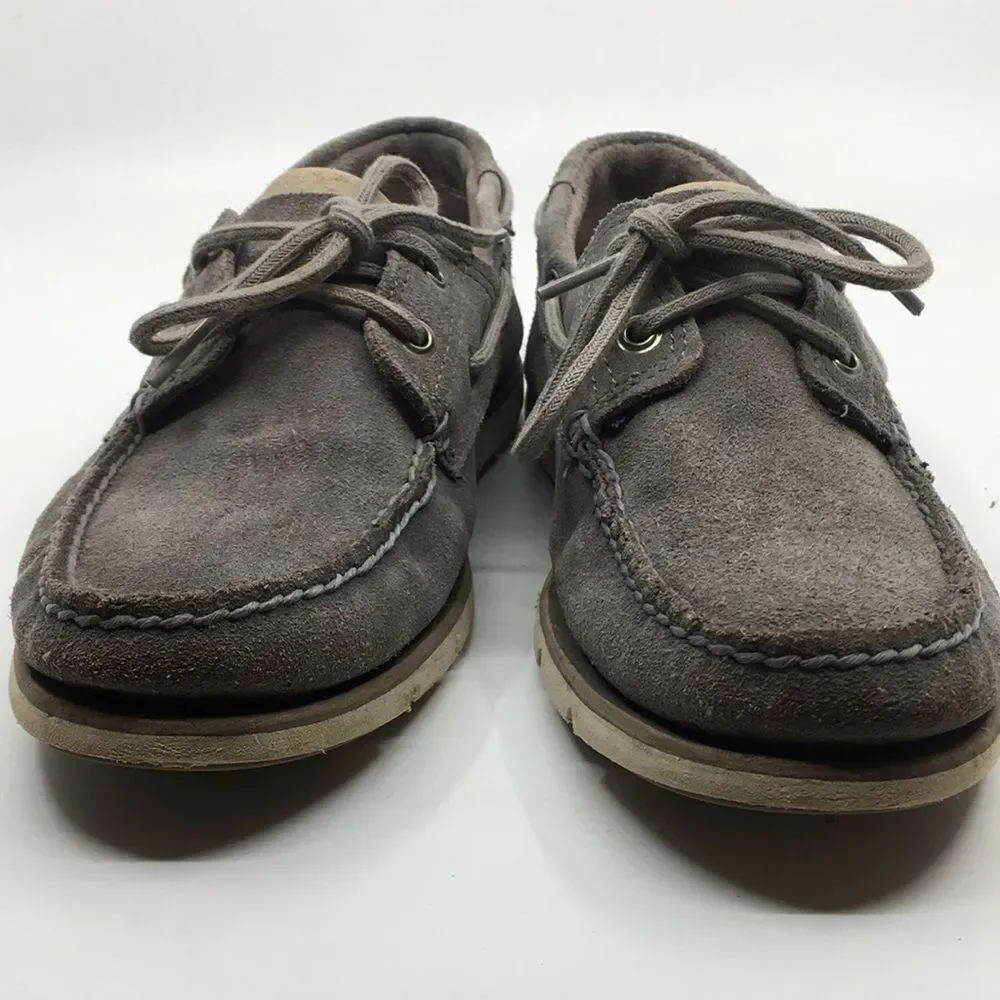 Timberland Gray Suede Boat Shoes Loafers with SensorFlex Technology size 9